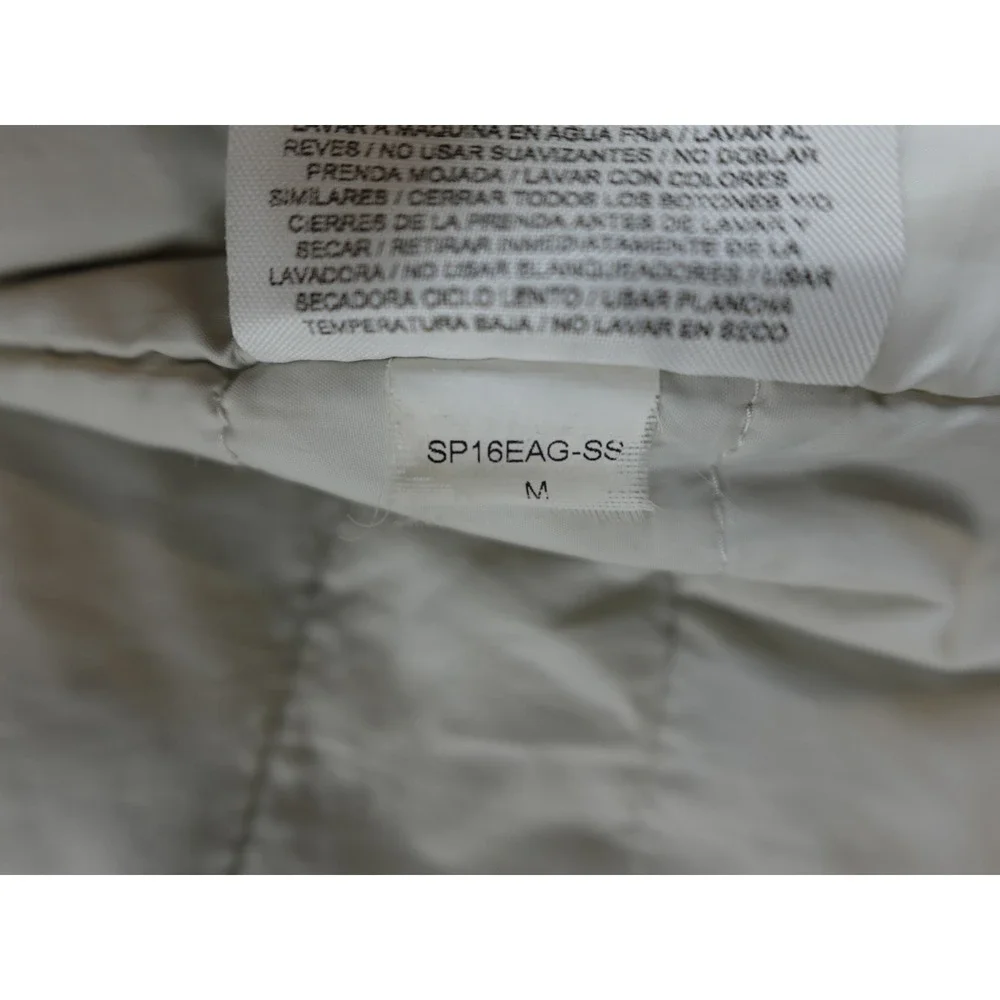 Jordan Long‎ Bomber Jacket Mens M Black Geometric Insulated Parka Gold Logo